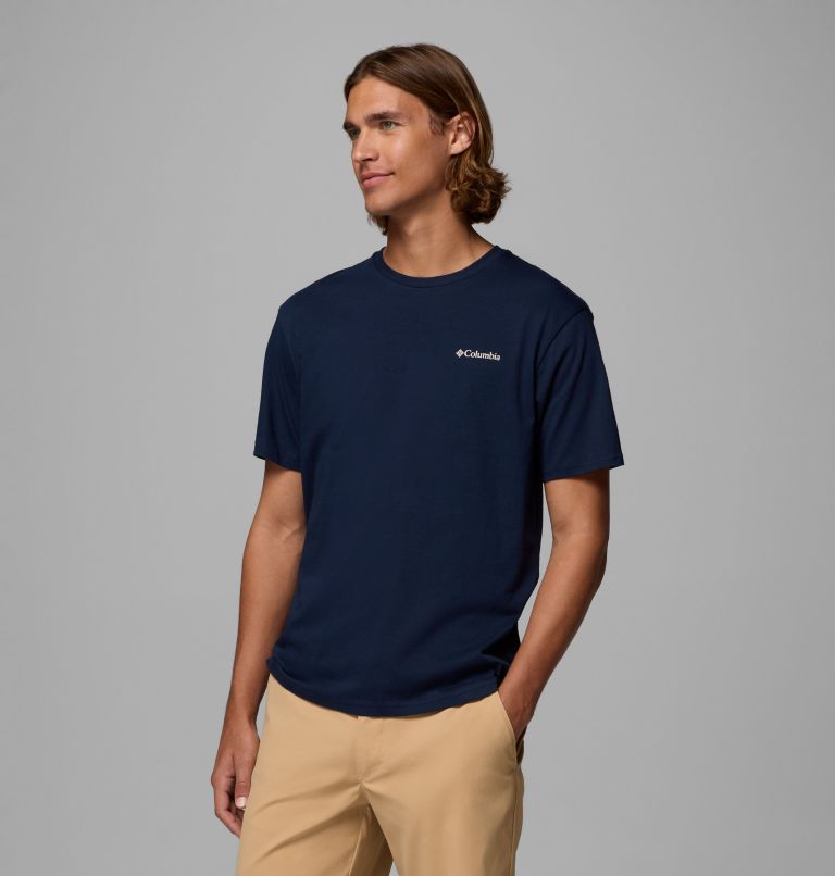 Camiseta estampada Barton Springs para hombre, Color: Collegiate Navy, Dark Stone, image 4