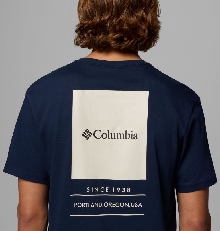 Camiseta estampada Barton Springs para hombre, Color: Collegiate Navy, Dark Stone, image 6