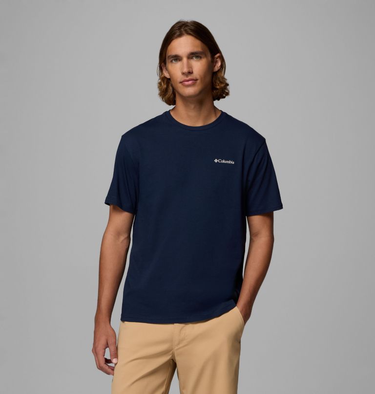 Camiseta estampada Barton Springs para hombre, Color: Collegiate Navy, Dark Stone, image 3