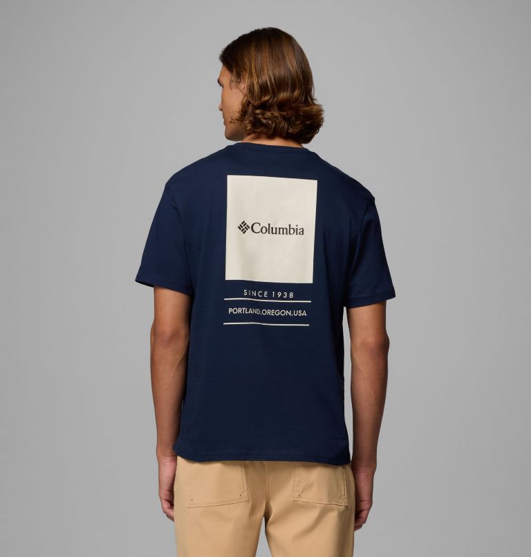 Camiseta estampada Barton Springs para hombre, Color: Collegiate Navy, Dark Stone, image 1