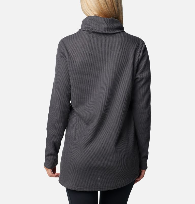 Women's Holly Hideaway Waffle Cowl Neck Pullover, Color: Shark, image 2