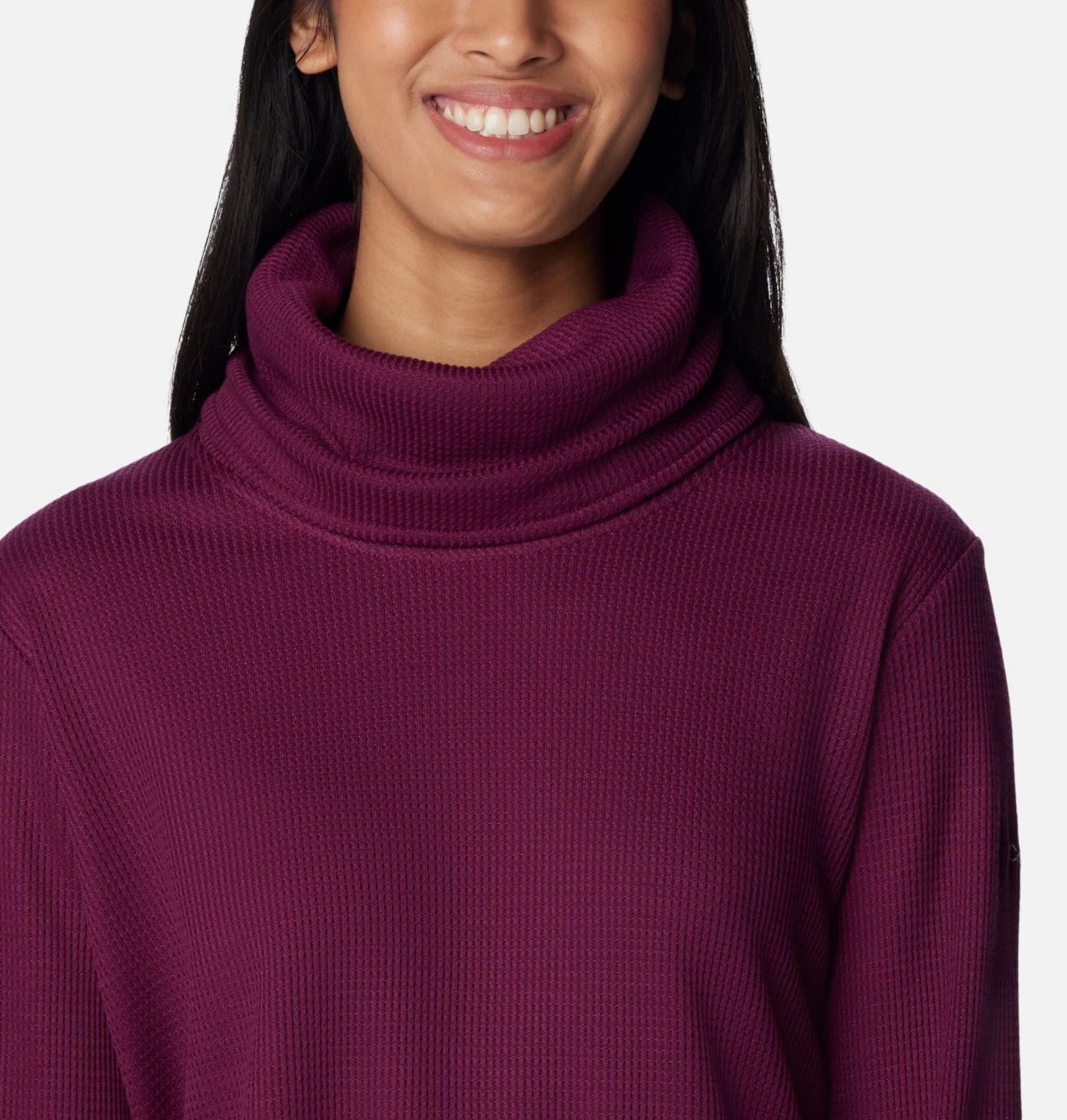 Women's Holly Hideaway™ Waffle Cowl Neck Pullover 4