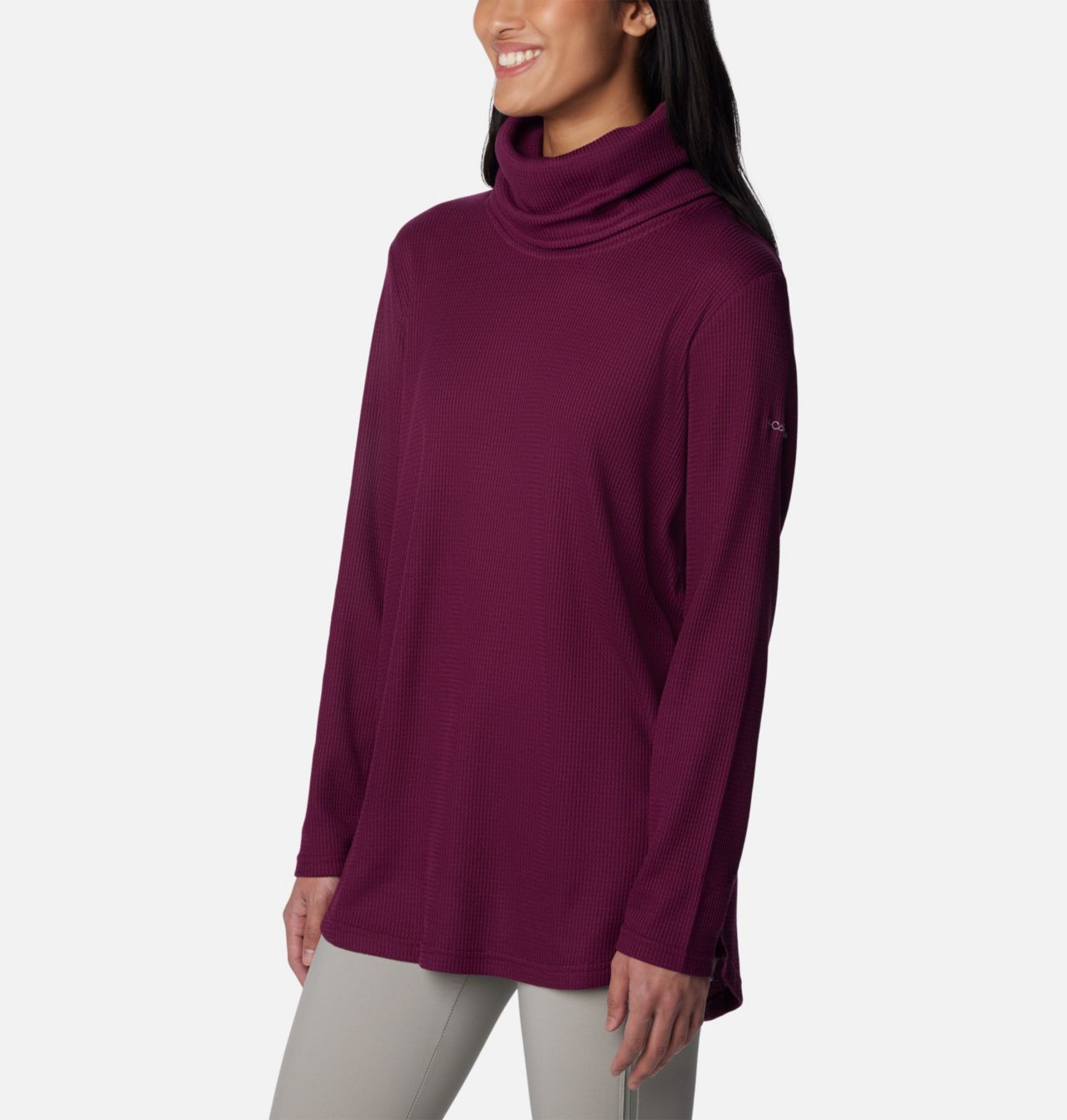 Women's Holly Hideaway™ Waffle Cowl Neck Pullover 5