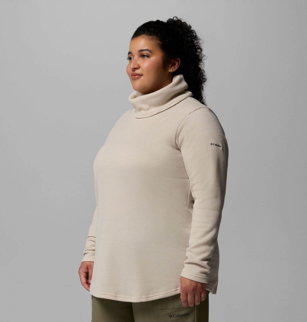 Women's Holly Hideaway™ Waffle Cowl Neck Pullover - Plus Size 4
