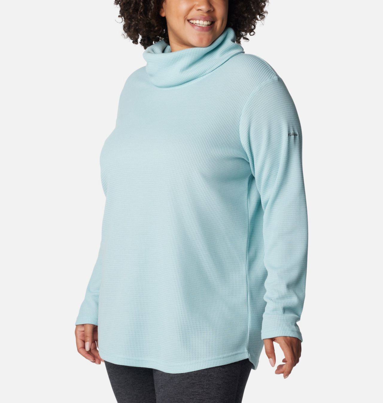 Women's Holly Hideaway™ Waffle Cowl Neck Pullover - Plus Size 5