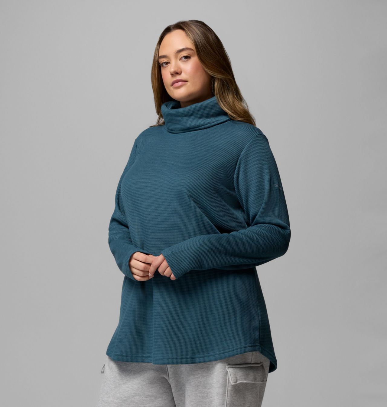 Women's Holly Hideaway™ Waffle Cowl Neck Pullover - Plus Size 4