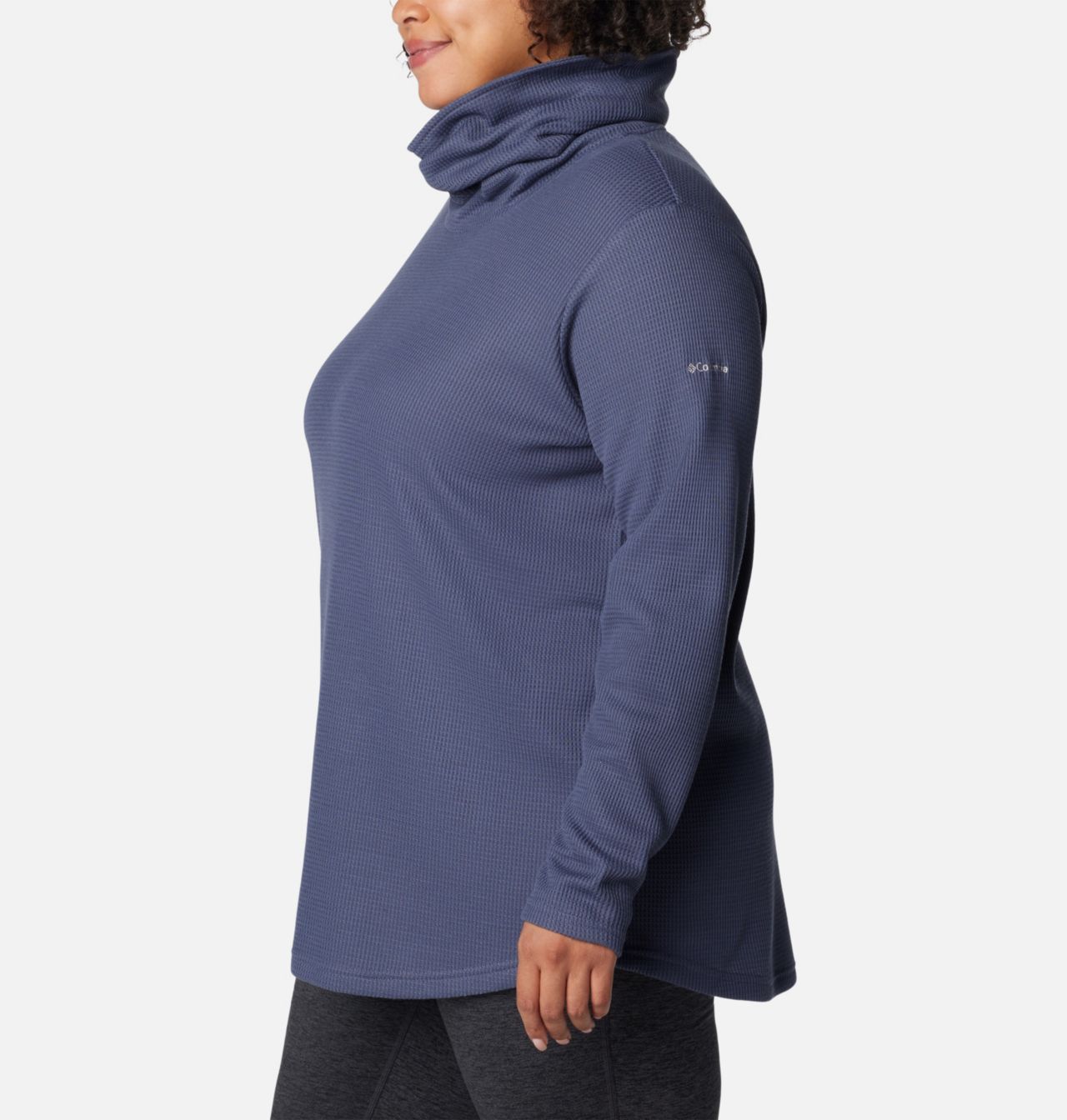 Holly Hideaway™ Waffle Cowl Neck Pullove | 466 | 1X 3