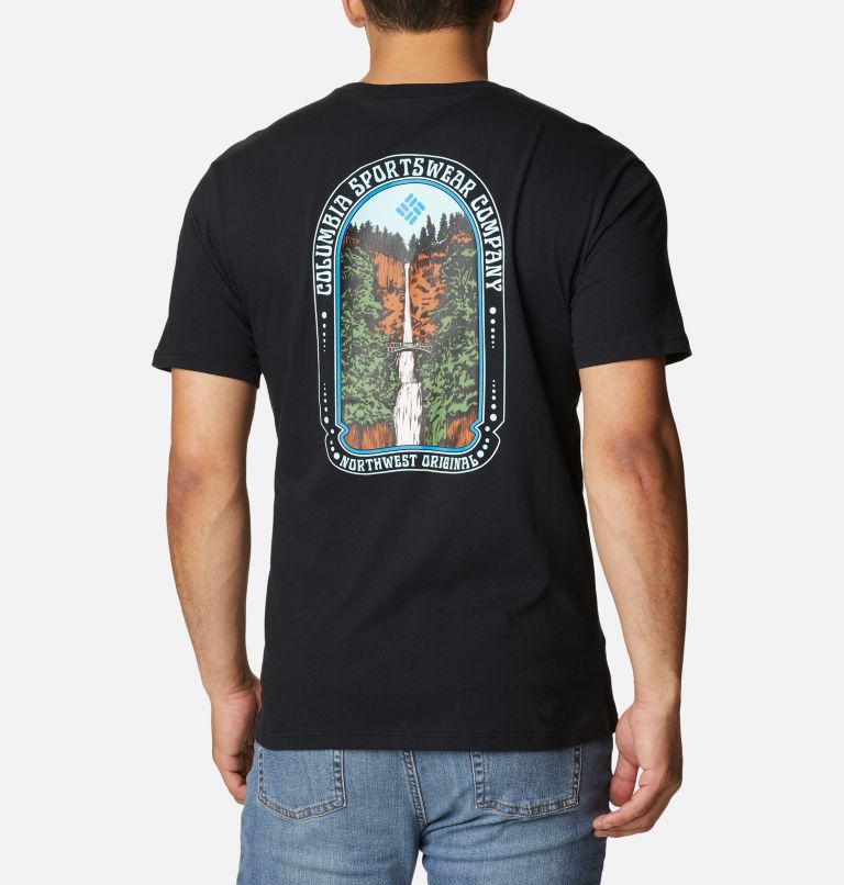 Cavalry Trail SS Graphic Tee, Color: Black, Retro Multnomah Graphic, image 1
