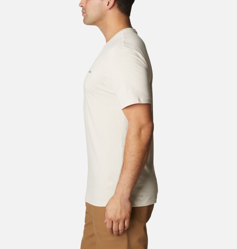 Men's Cavalry Trail Graphic T-Shirt, Color: Chalk, Retro Multnomah Graphic, image 3