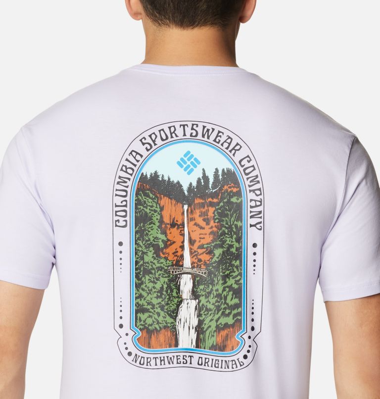 Cavalry Trail Grafik T-Shirt für Männer, Color: Purple Tint, Retro Multnomah Graphic, image 5
