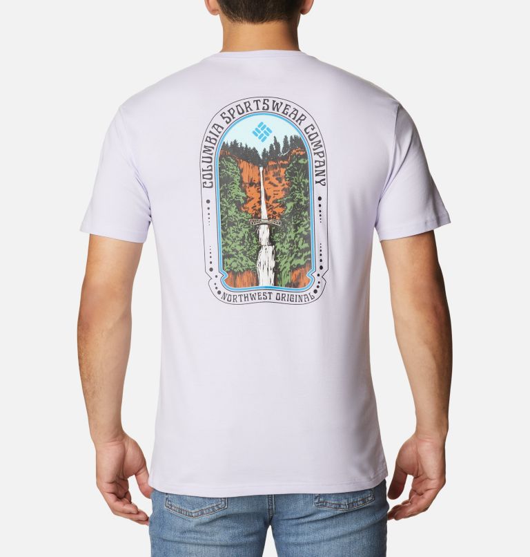 Cavalry Trail Grafik T-Shirt für Männer, Color: Purple Tint, Retro Multnomah Graphic, image 1