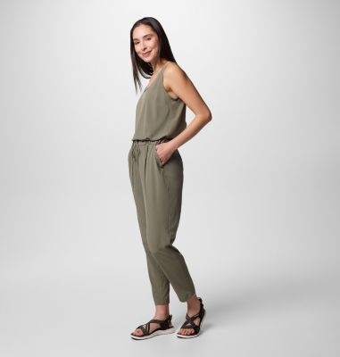 Women's Anytime Tank Jumpsuit, Color: Stone Green, image 3