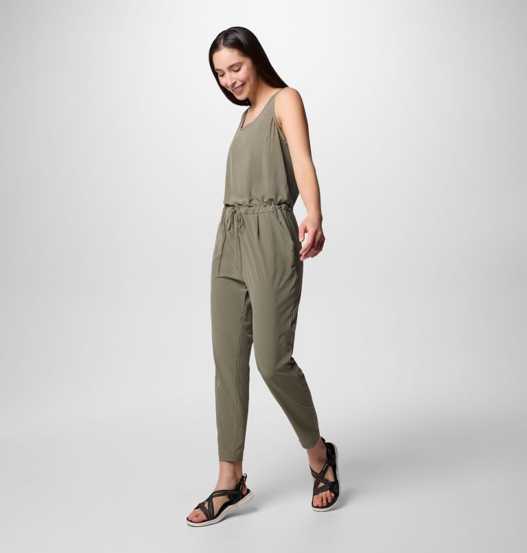 Women's Anytime Tank Jumpsuit, Color: Stone Green, image 7