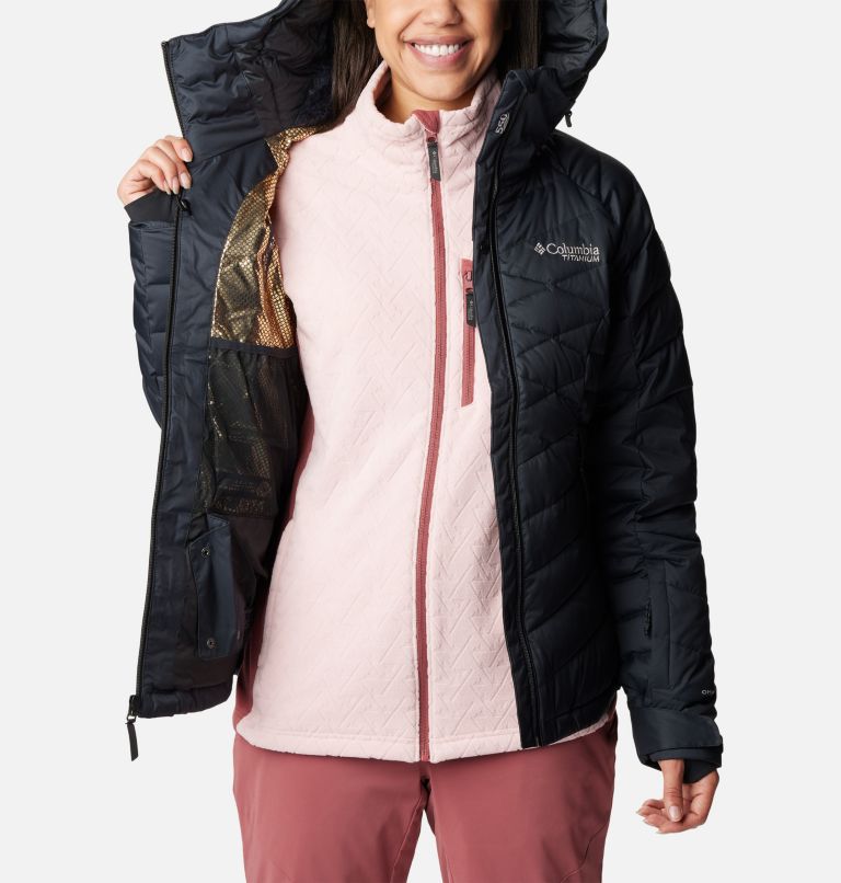 Columbia long best sale down jacket