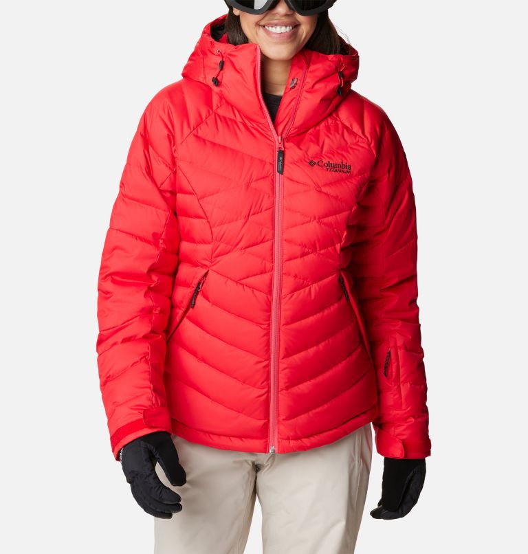 Women's Roaring Fork Waterproof Down Ski Jacket, Color: Red Lily, image 1