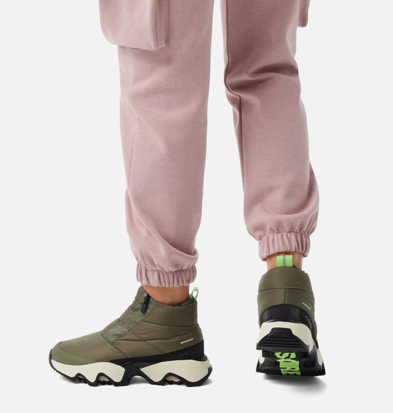 Thumbnail: Women's Kinetic Impact Puffy Zip Boot, Color: Stone Green, Black, image 7