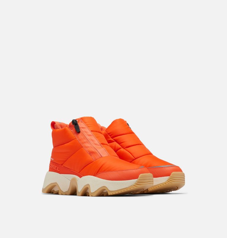 Scarponcini impermeabili stile sneaker Kinetic Impact Puffy da donna, Color: Optimized Orange, Bleached Ceramic, image 2
