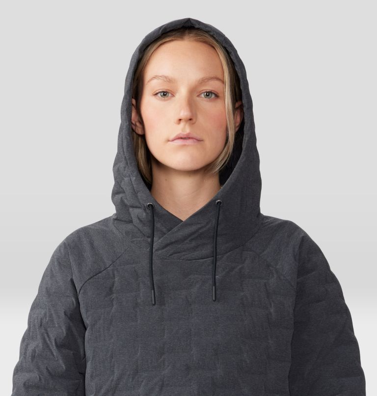 Thumbnail: Women's Stretchdown Light Pullover Hoody, Color: Dark Storm Heather, image 4