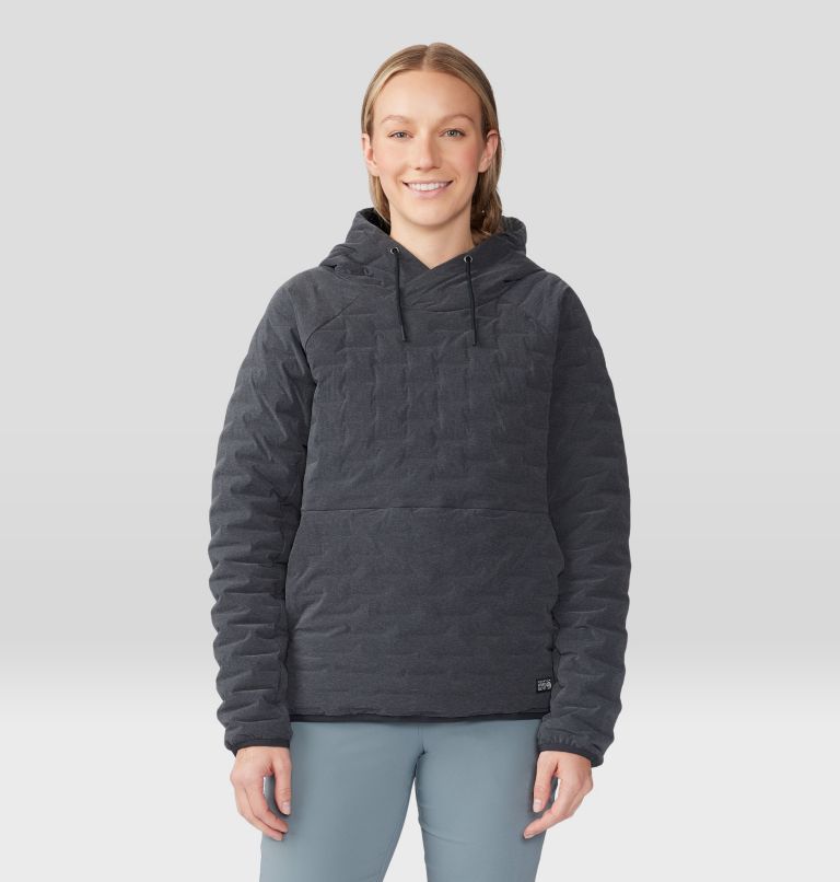 Thumbnail: Women's Stretchdown Light Pullover Hoody, Color: Dark Storm Heather, image 1