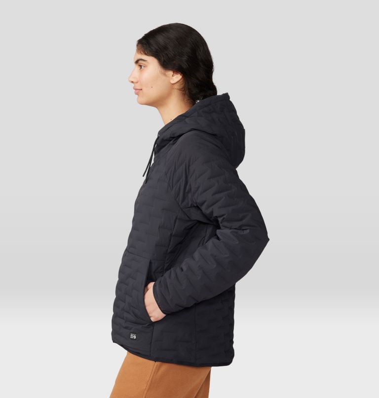 Women's Stretchdown Light Pullover Hoody, Color: Black, image 3