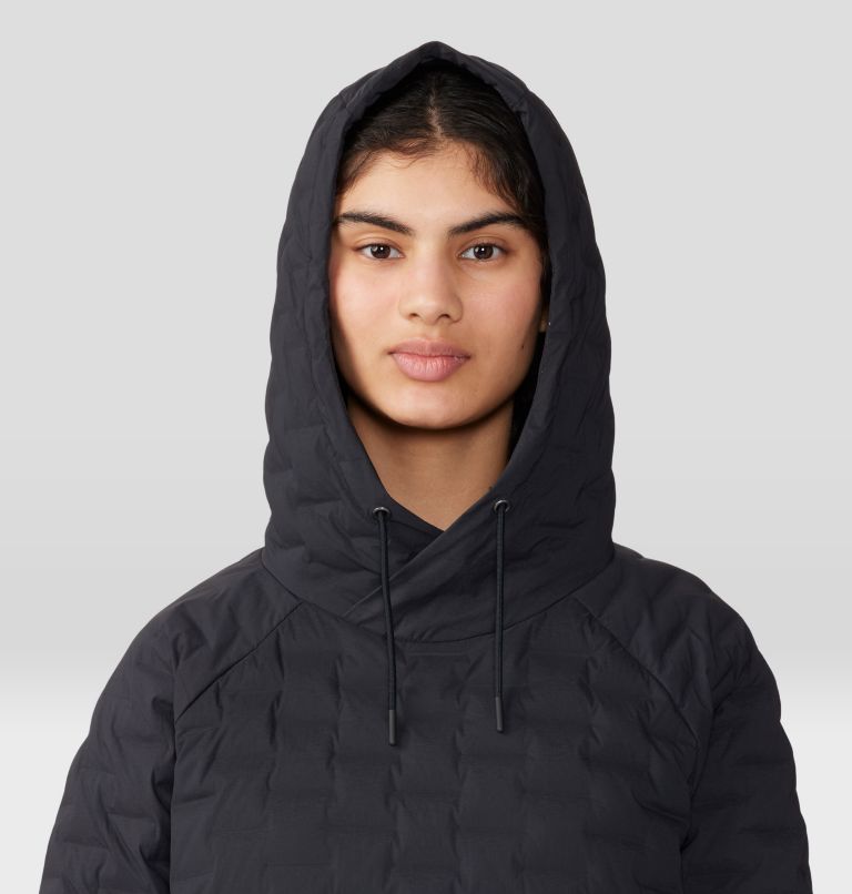 Women's Stretchdown Light Pullover Hoody, Color: Black, image 4