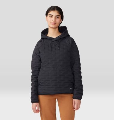 Women's Stretchdown Light Pullover Hoody, Color: Black, image 9