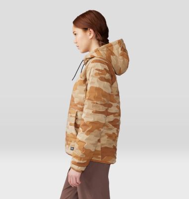 Women's Stretchdown Light Pullover Hoody, Color: Copper Clay Camo Print, image 15