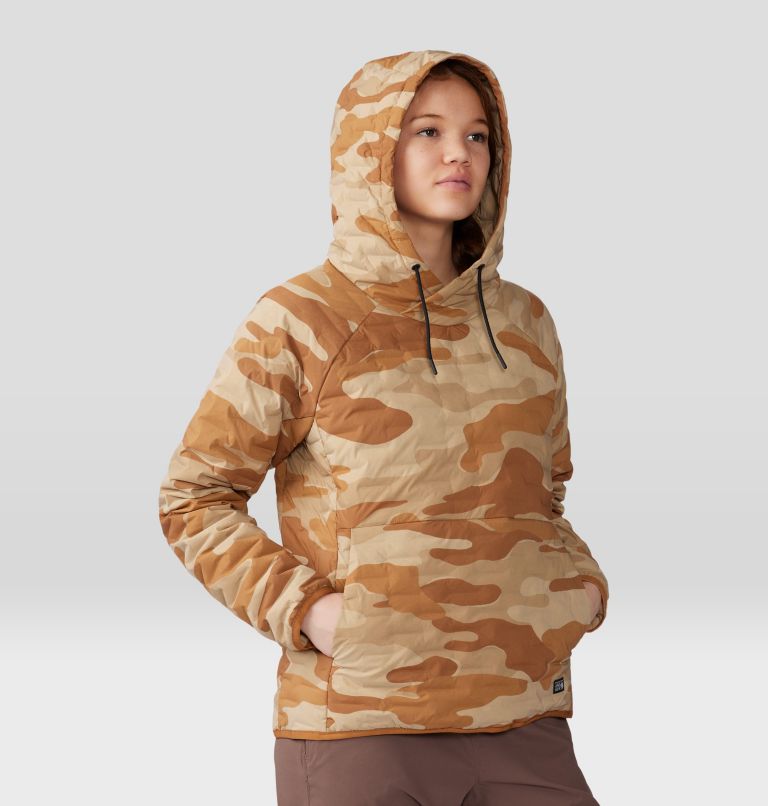 Thumbnail: Women's Stretchdown Light Pullover Hoody, Color: Copper Clay Camo Print, image 5