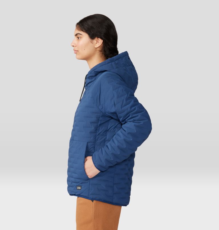 Women's Stretchdown Light Pullover Hoody, Color: Outer Dark, image 3