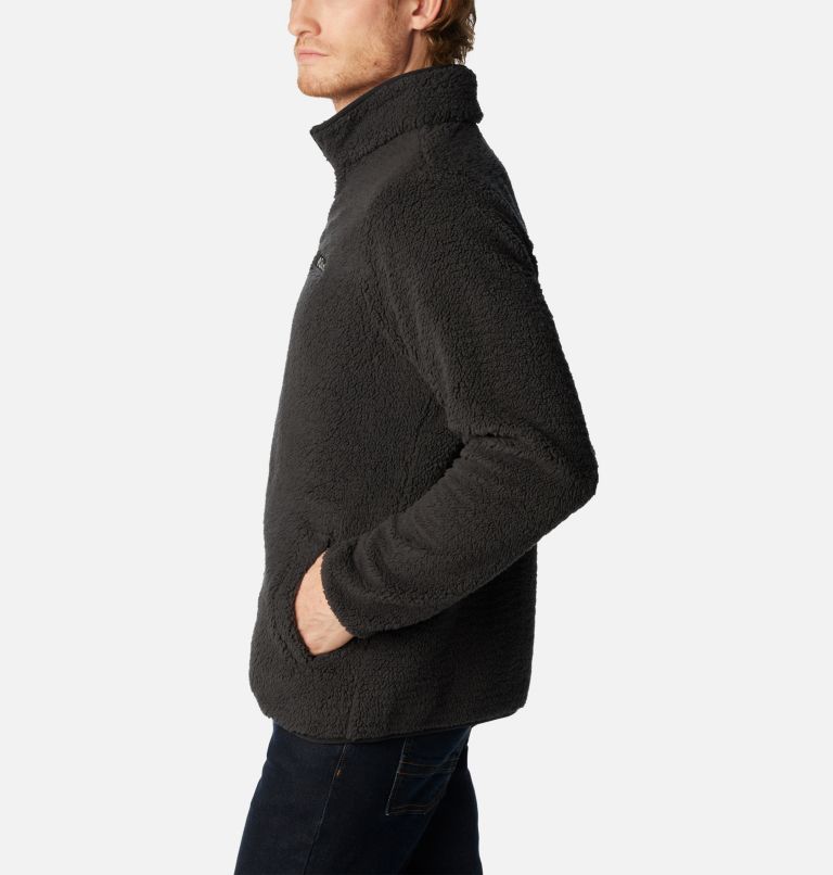 Manteau en laine polaire sherpa à fermeture éclair Rugged Ridge III pour hommes, Color: Black, image 3