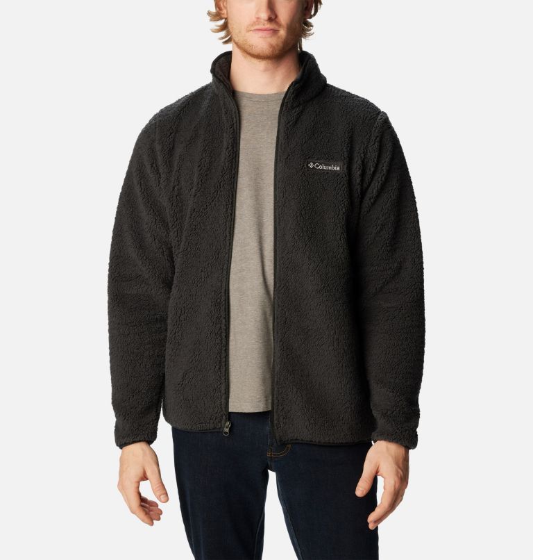 Columbia Men's Mount Grant Fleece Full Zip Jacket, Charcoal Grey, Medium at   Men's Clothing store