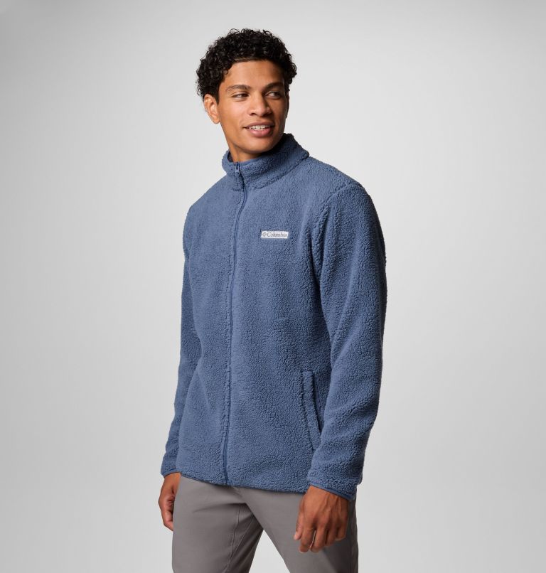 Men's Rugged Ridge III Full Zip Sherpa Fleece, Color: Dark Mountain, image 4