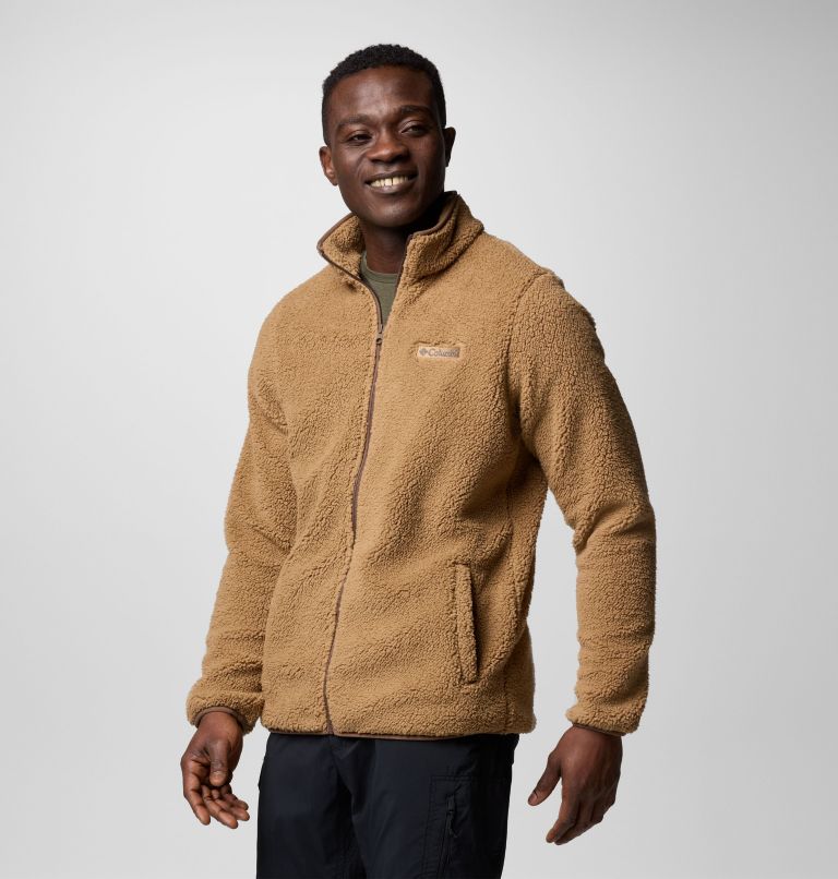 Men's Rugged Ridge III Full Zip Sherpa Fleece Jacket, Color: Delta, Dark Brown, image 3