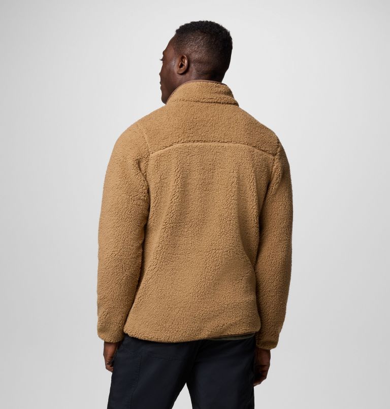 Men's Rugged Ridge III Full Zip Sherpa Fleece Jacket, Color: Delta, Dark Brown, image 2