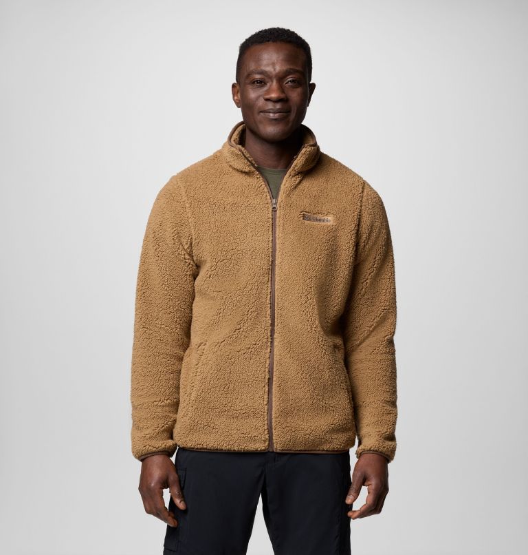 Men's Rugged Ridge III Full Zip Sherpa Fleece Jacket, Color: Delta, Dark Brown, image 1