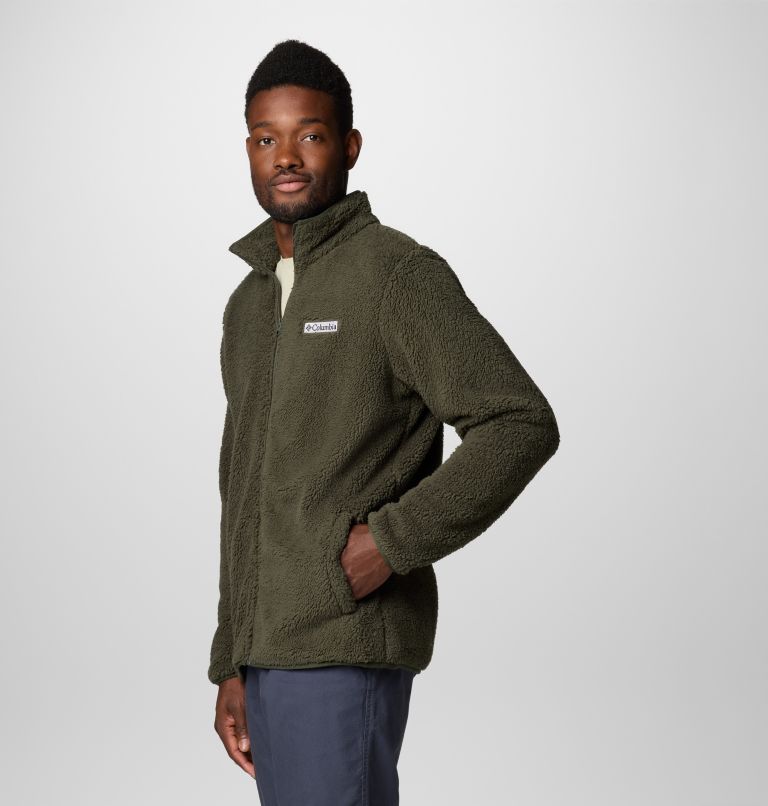 Men's Rugged Ridge III Full Zip Sherpa Fleece Jacket, Color: Greenscape, image 4