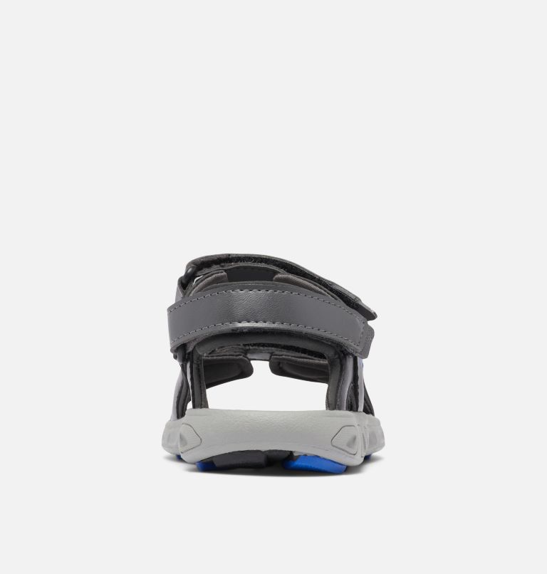 Big Kids' Techsun 3-Strap Sandal, Color: Dark Grey, Blue Macaw, image 8