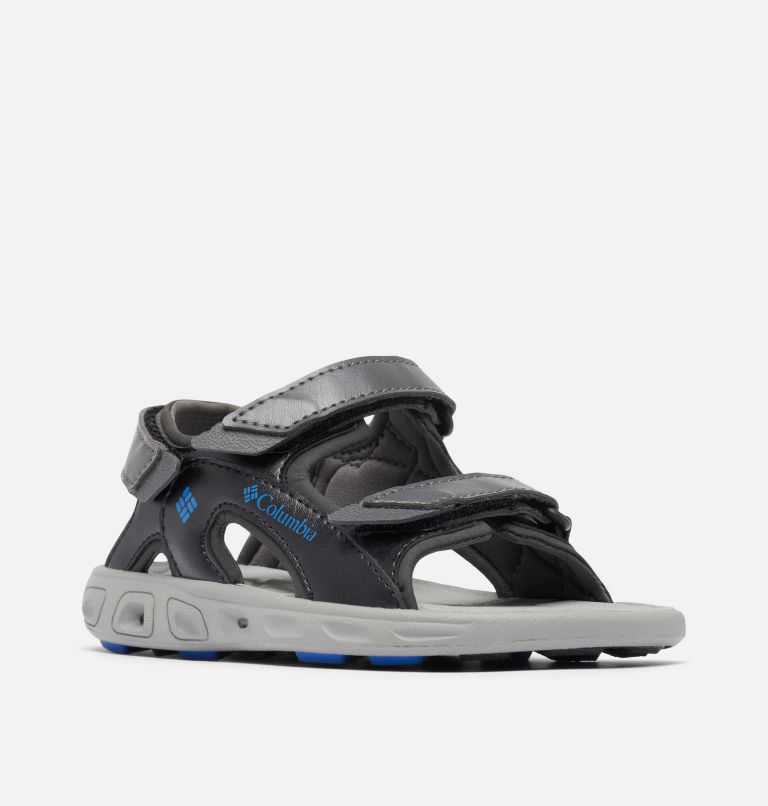Big Kids' Techsun 3-Strap Sandal, Color: Dark Grey, Blue Macaw, image 3
