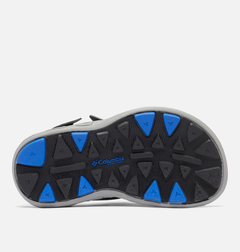 Big Kids' Techsun 3-Strap Sandal, Color: Dark Grey, Blue Macaw, image 4