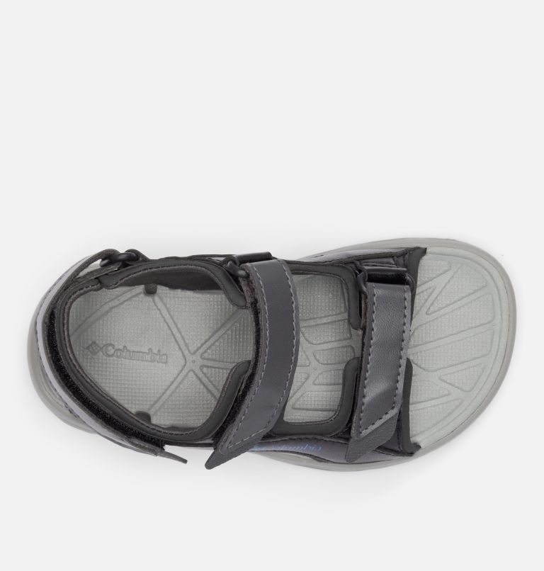 Big Kids' Techsun 3-Strap Sandal, Color: Dark Grey, Blue Macaw, image 4
