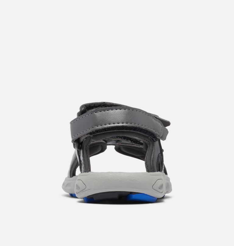 Thumbnail: Little Kids' Techsun 3-Strap Sandal, Color: Dark Grey, Blue Macaw, image 8