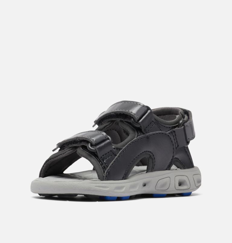 Little Kids' Techsun 3-Strap Sandal, Color: Dark Grey, Blue Macaw, image 7