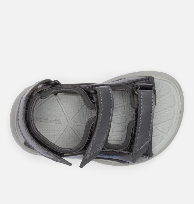 Little Kids' Techsun 3-Strap Sandal, Color: Dark Grey, Blue Macaw, image 4