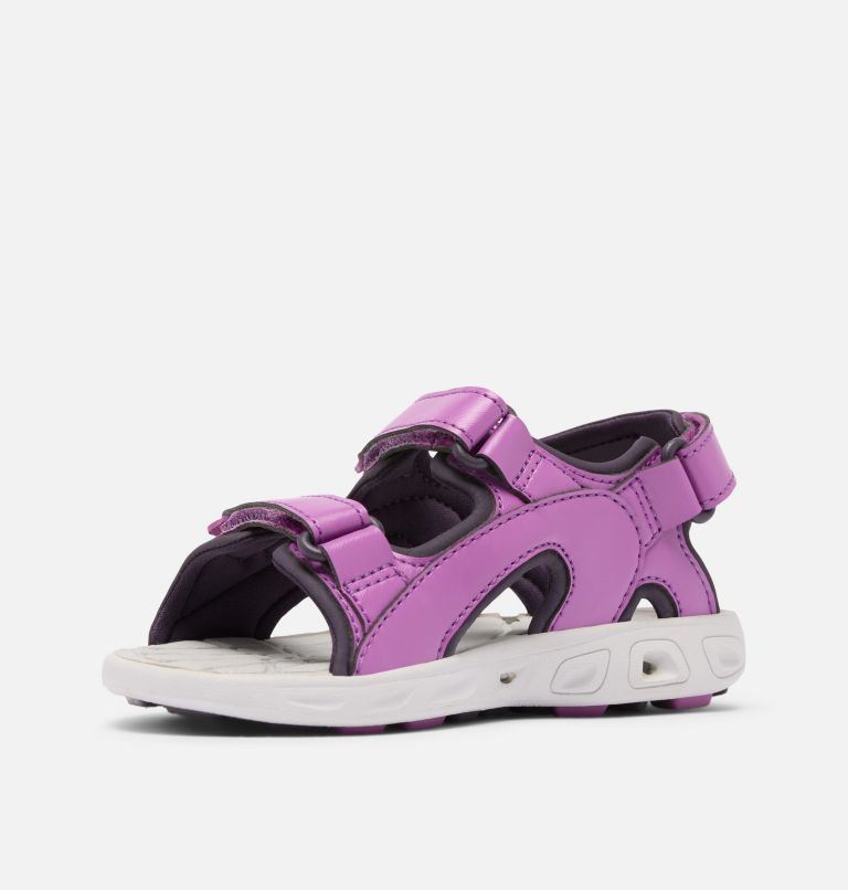 Little Kids' Techsun 3-Strap Sandal, Color: Razzle, Dark Plum, image 6