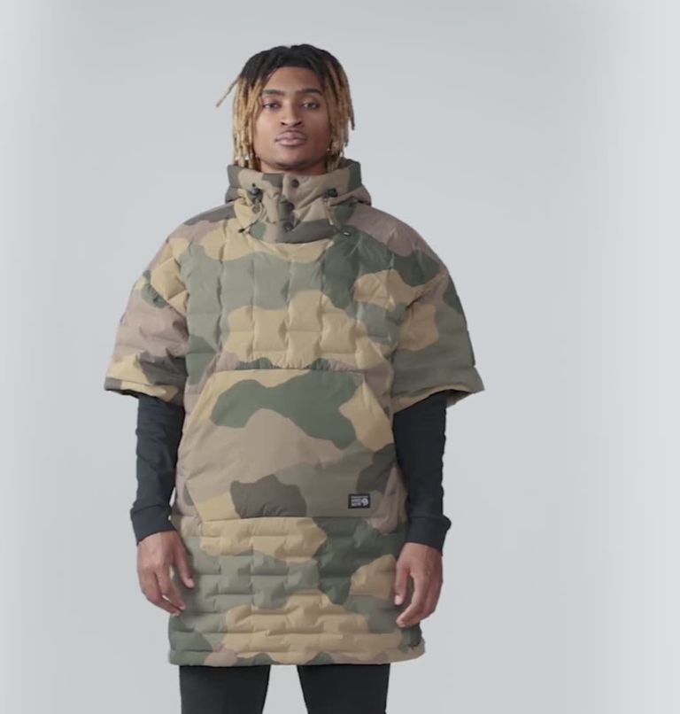Stretchdown Poncho, Color: Sandstorm Camo Print