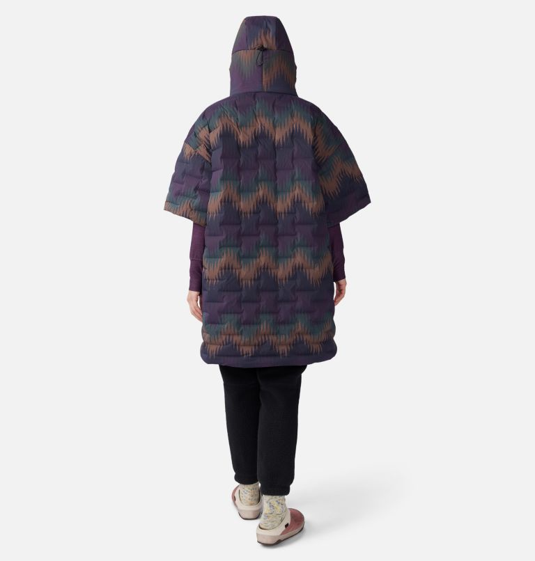 Poncho Stretchdown, Color: Blurple Zig Zag Print, image 2