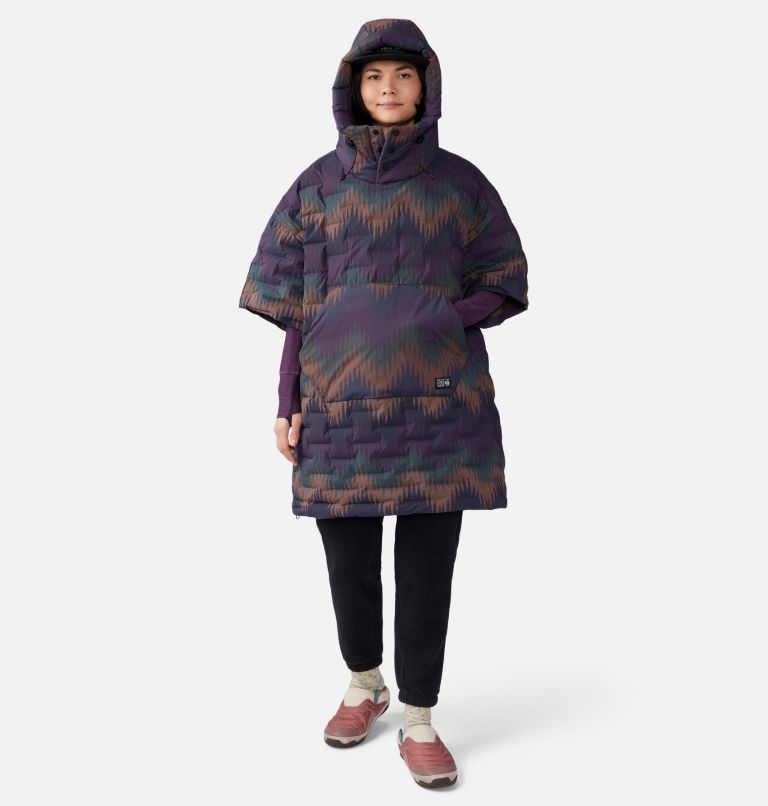 Poncho Stretchdown, Color: Blurple Zig Zag Print, image 1