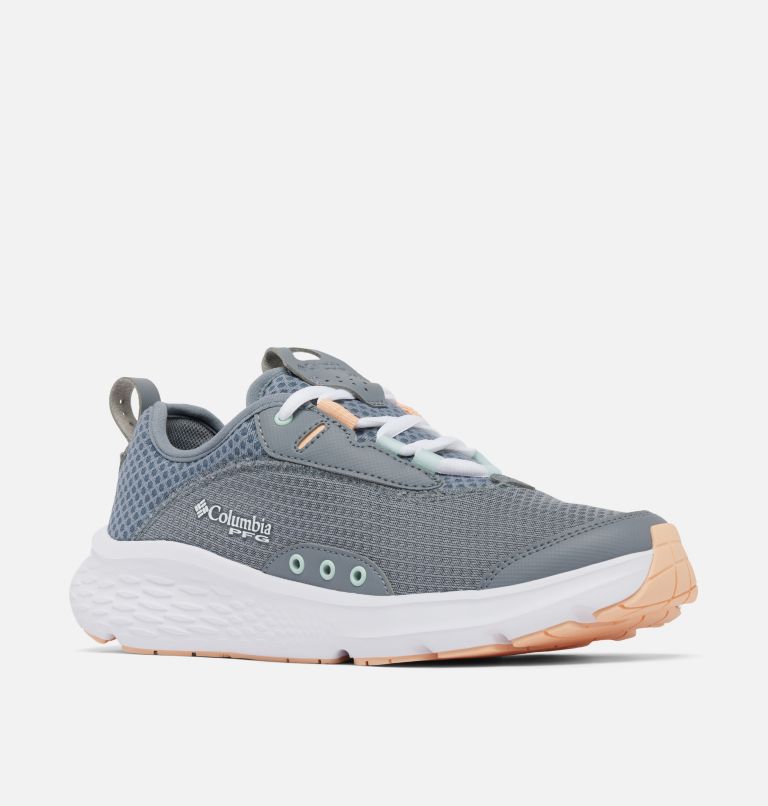 Women's PFG Castback Shoe - Wide, Color: Grey Ash, Peach Fizz, image 3