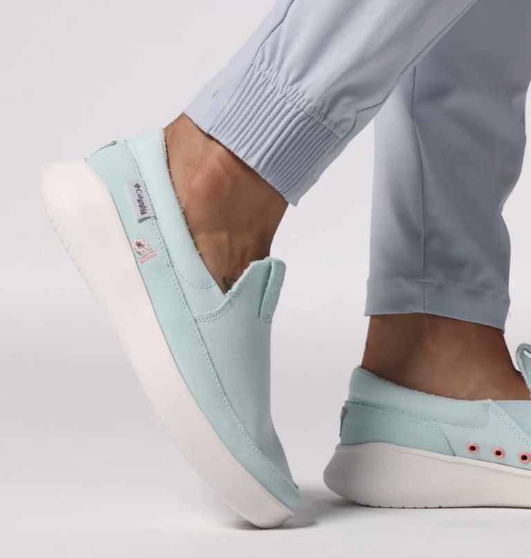Women's PFG Boatside Shoe, Color: Icy Morn, Sorbet