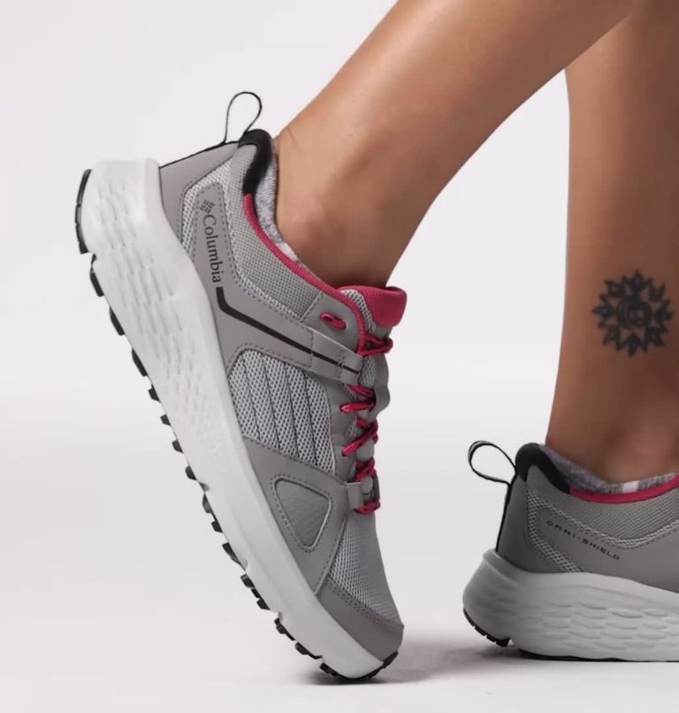 Women's Novo Trail Shoe, Color: Monument, Dark Fuchsia